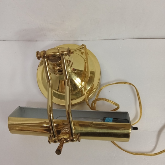Vintage Brass Desktop Lamp, Piano lamp Adjustable Arm, Electric - Picture 11 of 14